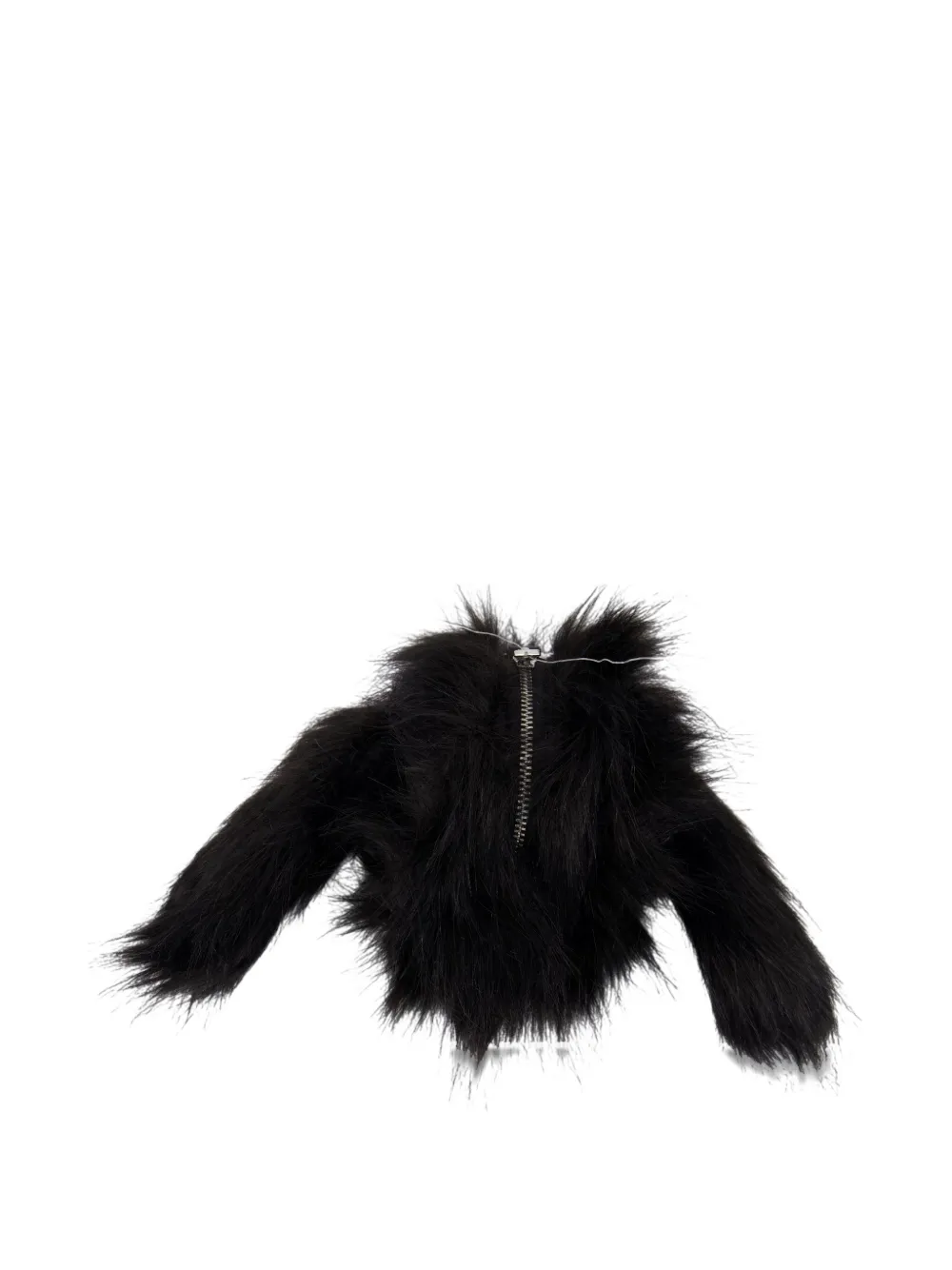 

Монетница на молнии из искусственного меха Simone Rocha, черный