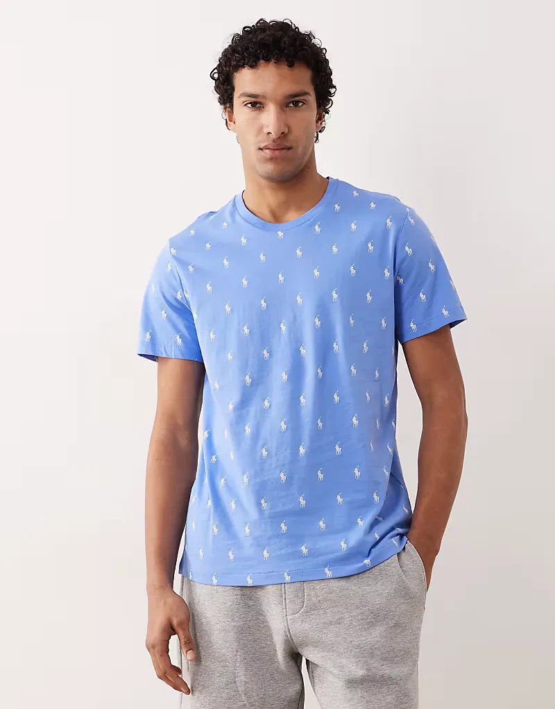 Футболка Polo Ralph Lauren с логотипом бренда, синий