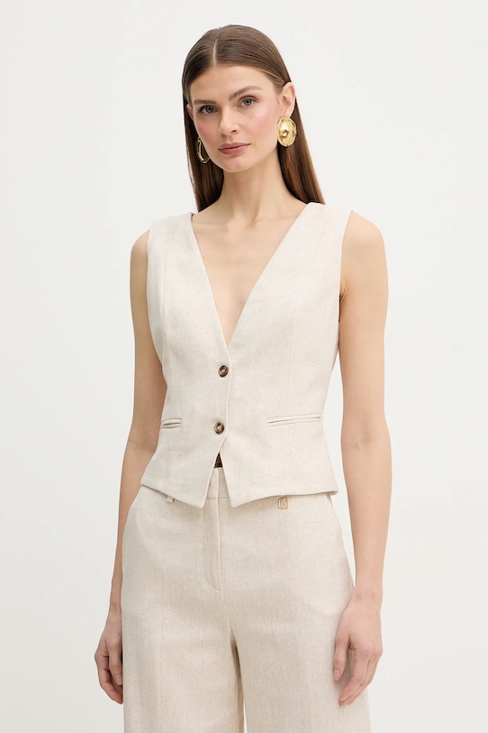 

Жилет с льняной Fracomina, бежевый