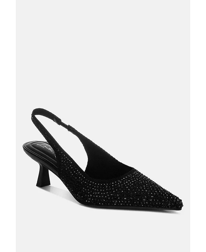 Женские босоножки Julep Flyknit на шлейках с камнями London Rag, черный — фото 3