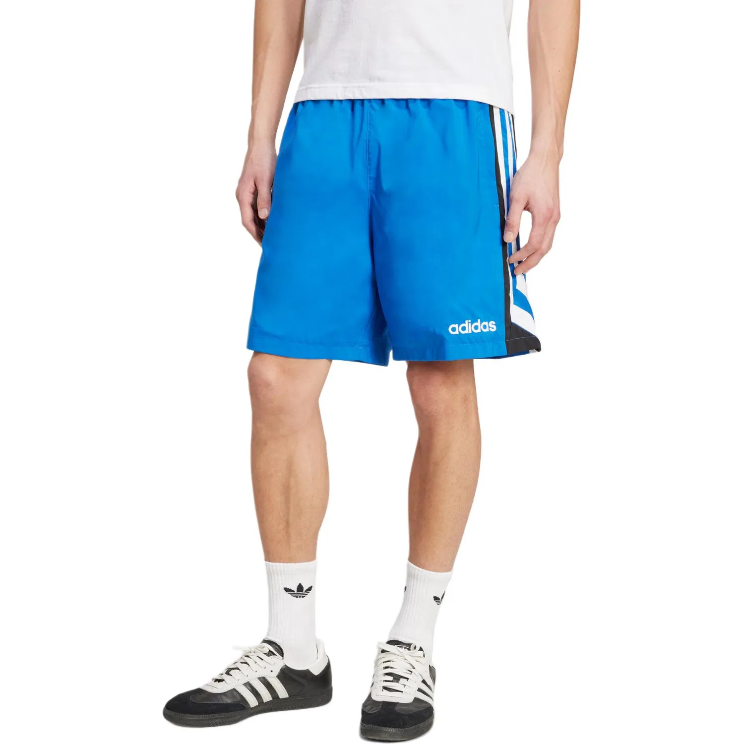 Шорты футбольные в стиле 90-х Adidas синие — фото 3