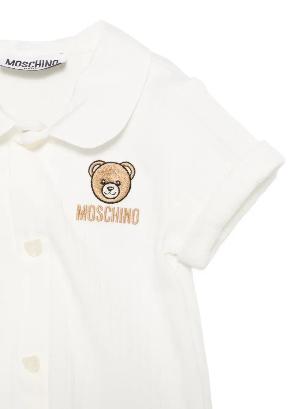 Ромпер с аппликацией Moschino Kids, белый — фото 3
