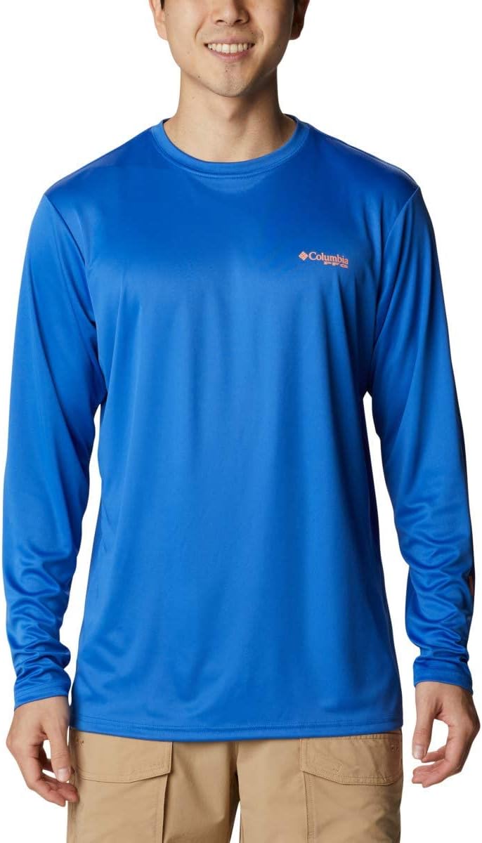 

Columbia мужская футболка с длинным рукавом Fork Stream, Vivid Blue/Florida, Синий, Columbia мужская футболка с длинным рукавом Fork Stream, Vivid Blue/Florida