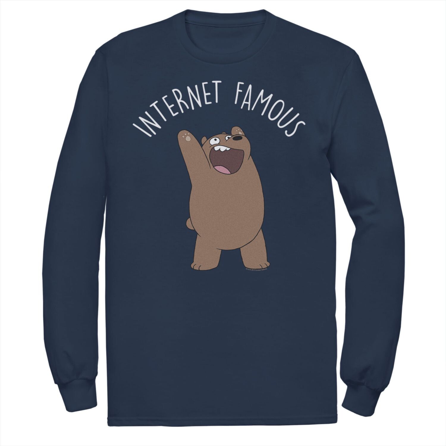 

Мужская футболка с длинными рукавами CN We Bare Bears, известная в Интернете Licensed Character