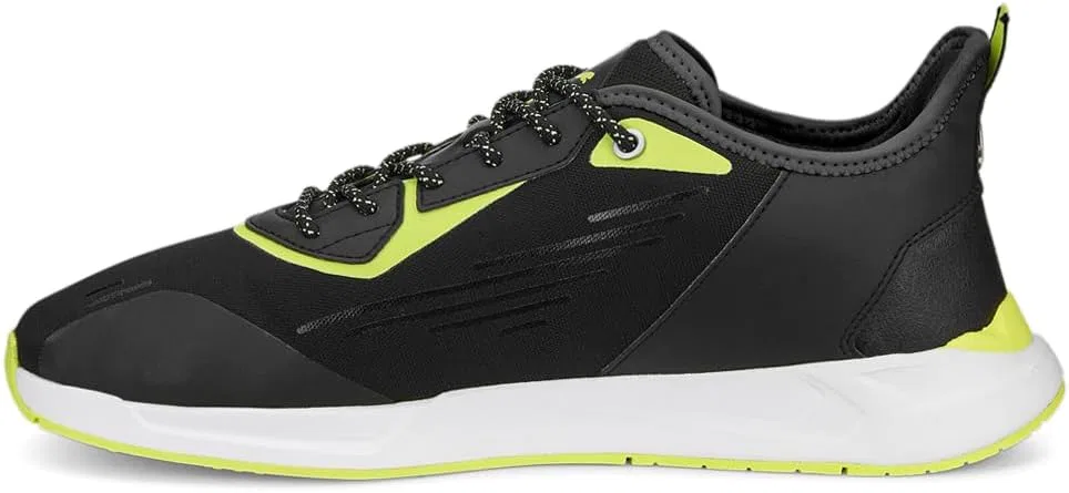 Мужские повседневные кроссовки PUMA Mapf1 Zenonspeed на шнуровке - черные — фото 3