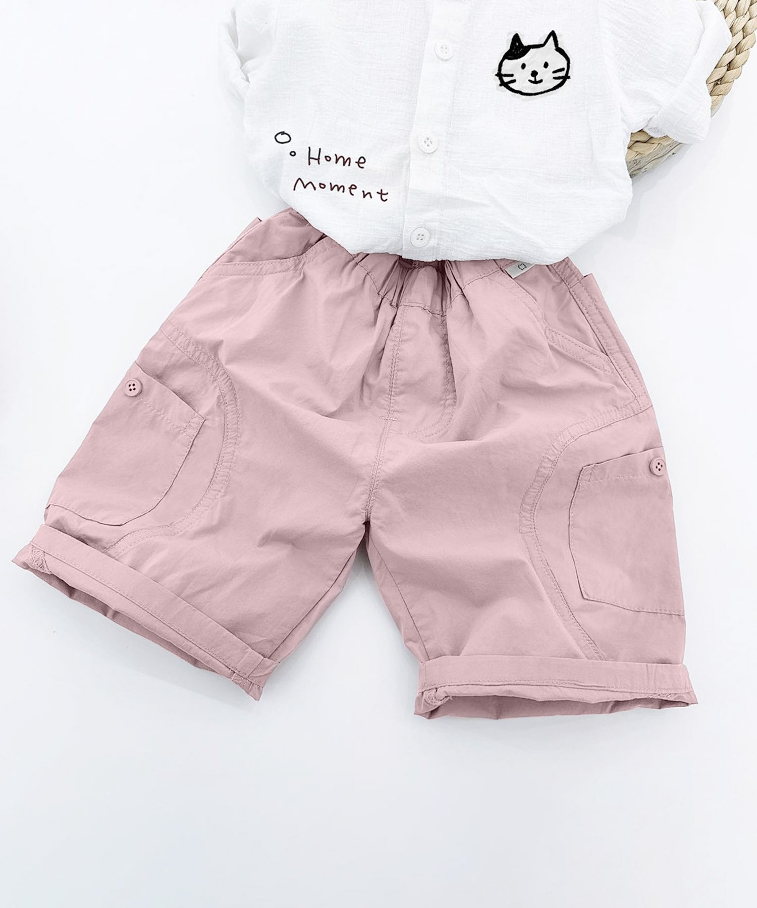 Простые цветные шорты Aimoha Kids, pink