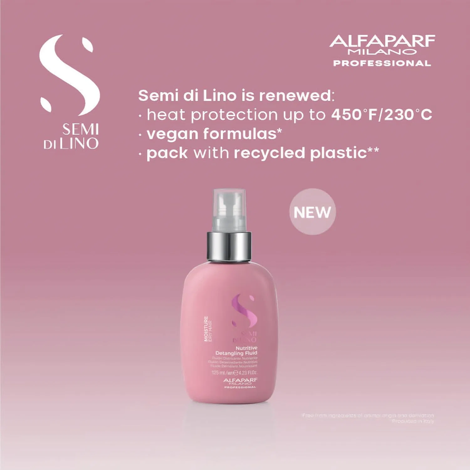 Несмываемый флюид для сухих волос «Semi Di Lino Moisture Nutritive Detangling Fluid» от ALFAPARF Alfaparf Milano — фото 3