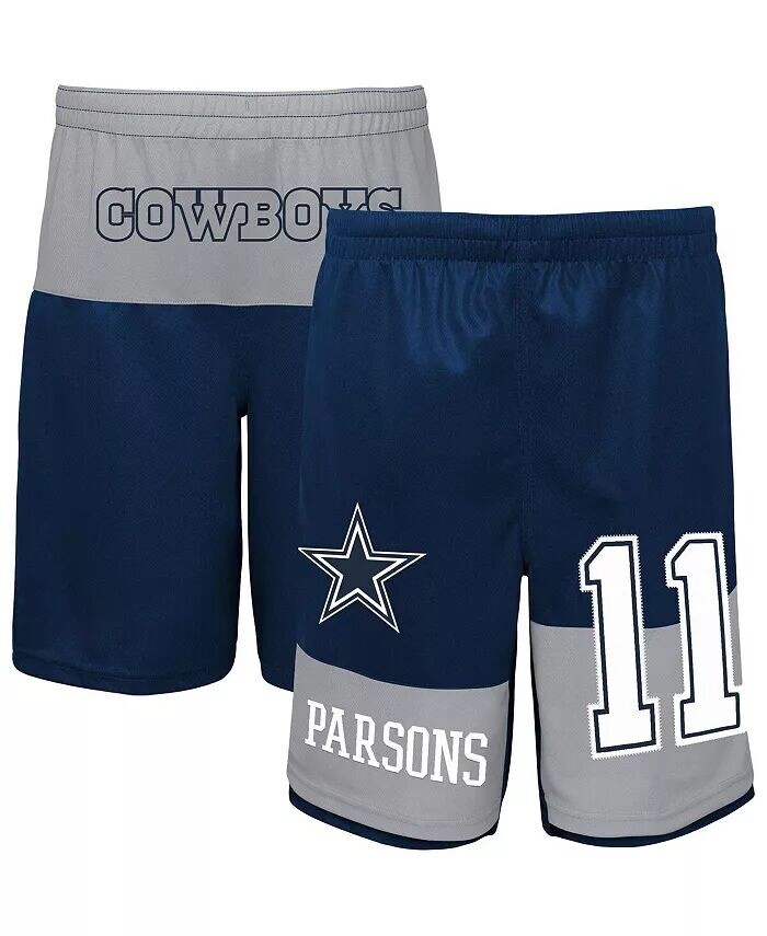 

Шорты Big Boys Micah Parsons Navy Dallas Cowboys с именем и номером игрока Outerstuff