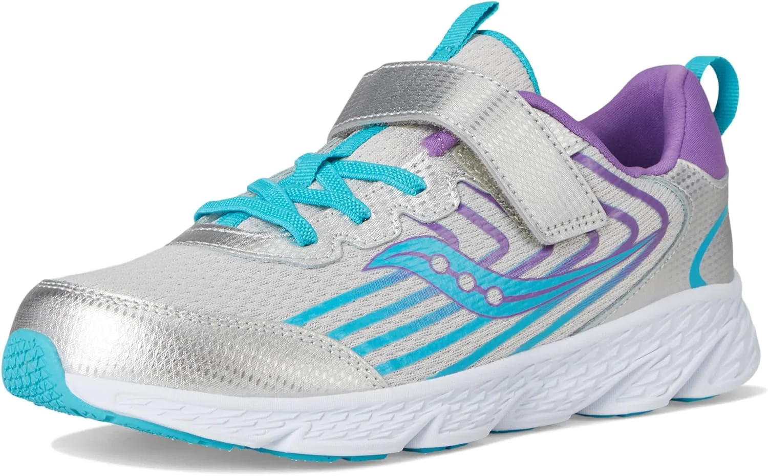 

Saucony Unisex-Child Wind 3.0 Alternative Closure, серебряный