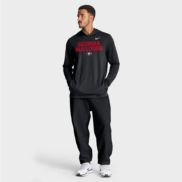 Мужская черная толстовка с длинным рукавом Georgia Bulldogs 2025 Sideline Performance Nike — фото 4