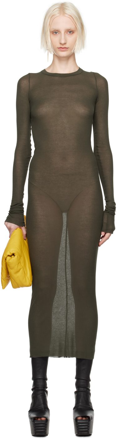 

Зеленое полупрозрачное платье макси Porterville Rick Owens