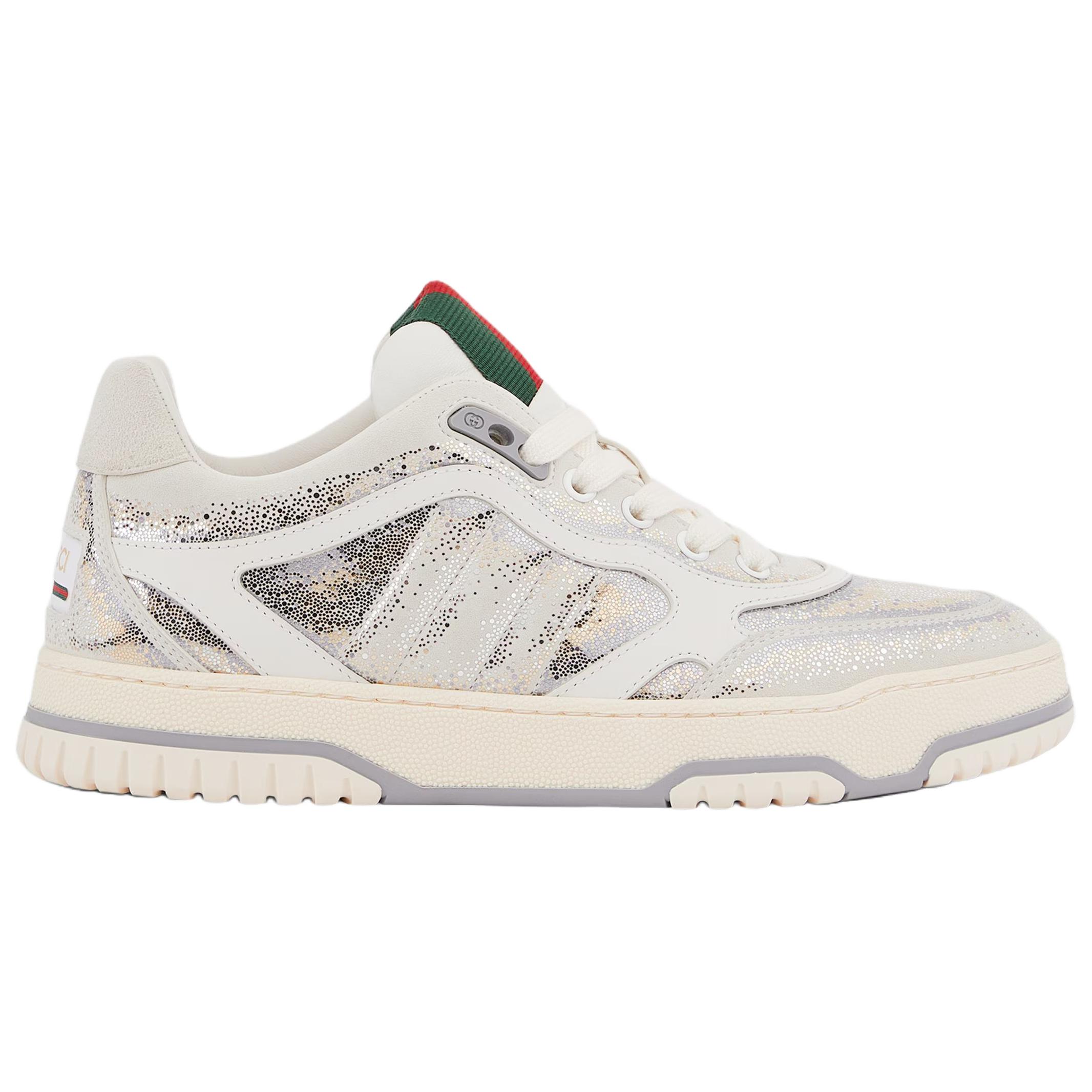 GUCCI Re Web низкие скейтборд кроссовки женские white gray — фото 3