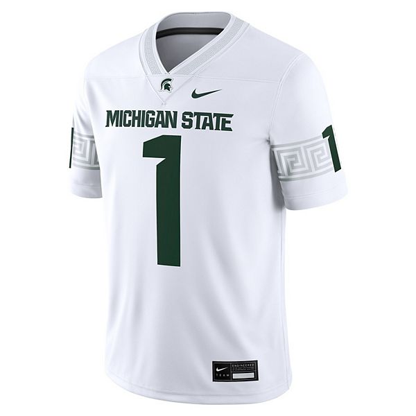 Мужская футболка Michigan State Spartans #1 белая Nike — фото 3