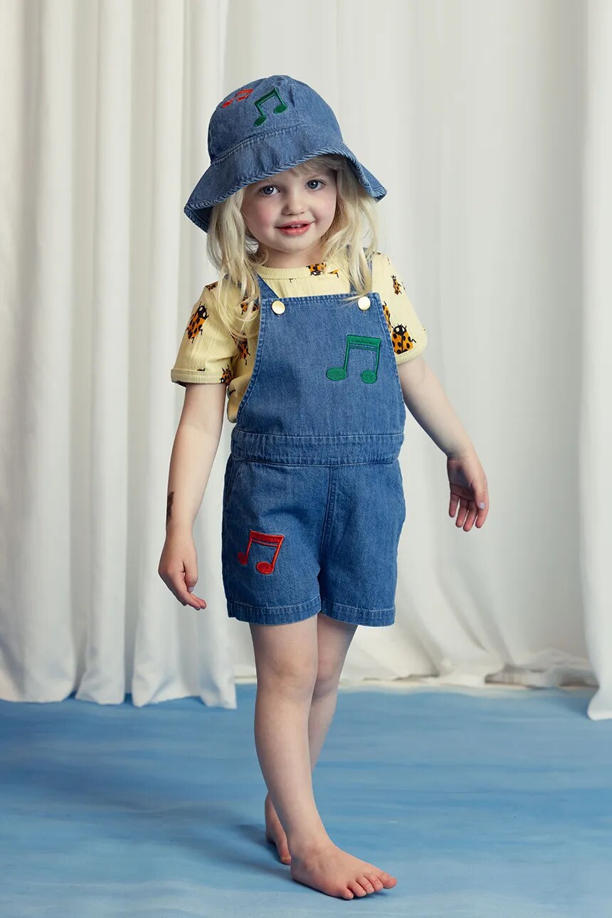 

Джинсовый комбинезон детский Note Mini Rodini, синий