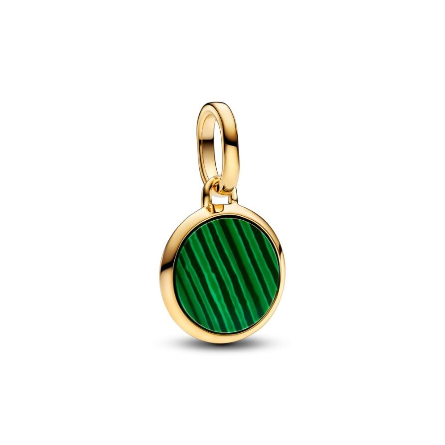 

Шарм Green Engravable Mini Medallion Pandora, покрытие - золото