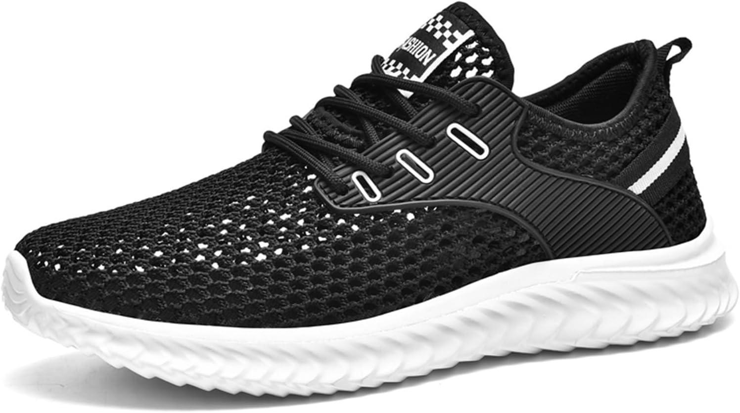 

Летние мужские спортивные легкие дышащие черные повседневные кроссовки для ходьбы, сетчатые беговые кроссовки Generic