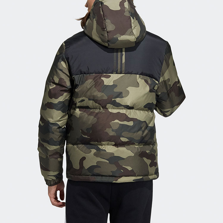 Куртка adidas neo M Dwn Camo Puff Camouflage Colorblock Sports With Down Feather Jacket Camouflage H45238 — фото 3