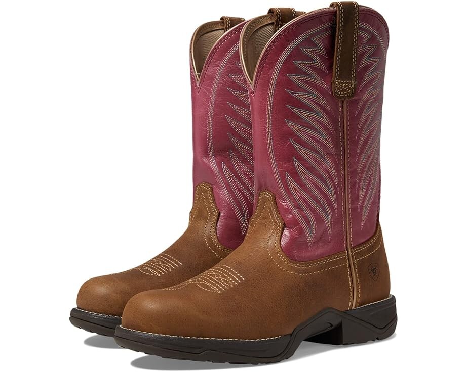 

Ботинки Ariat Anthem Round Toe II Western Boot, цвет Distressed Natural/Rosebud