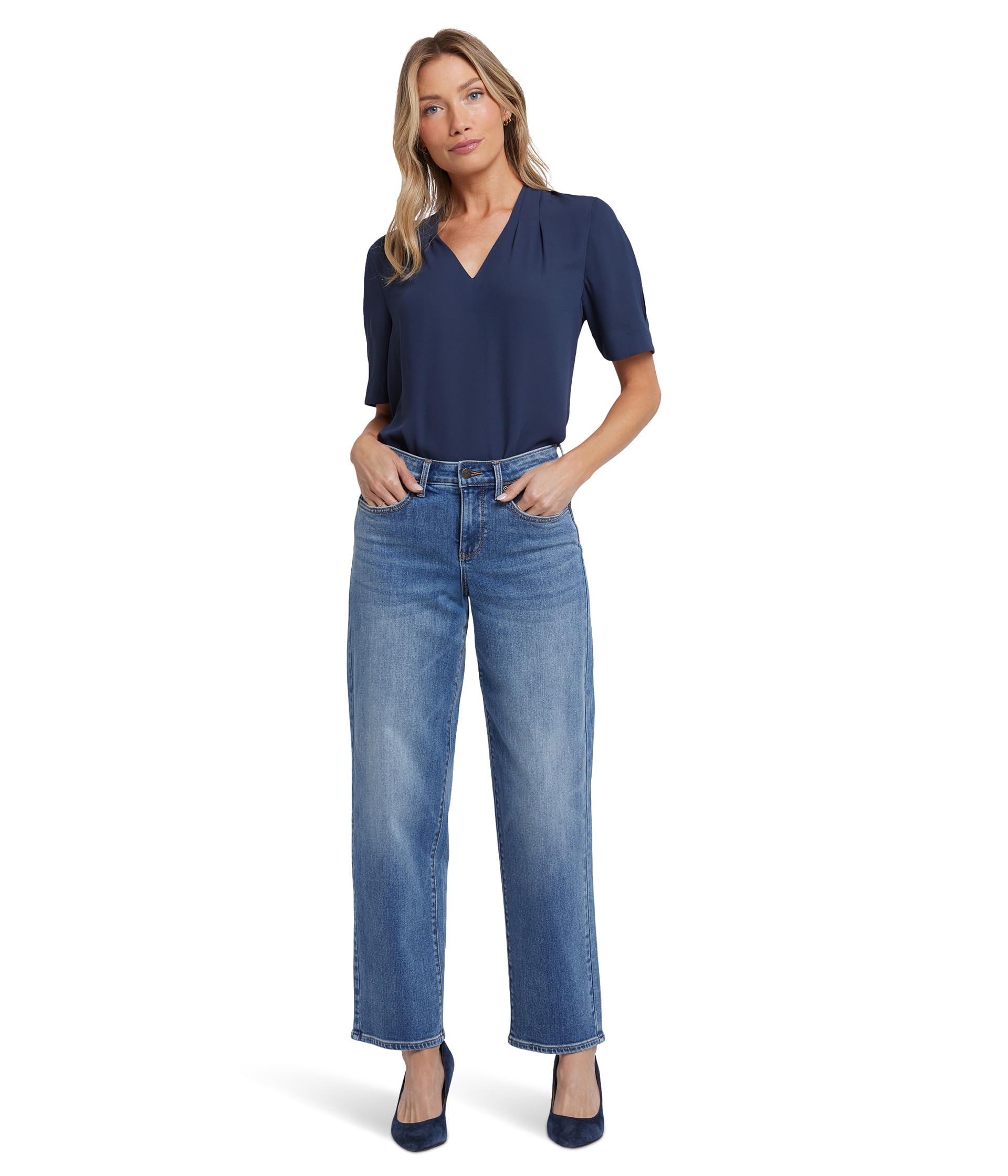 

Джинсы NYDJ Jemma Barrel Jeans in Barcelona Breeze, цвет Barcelona Breeze