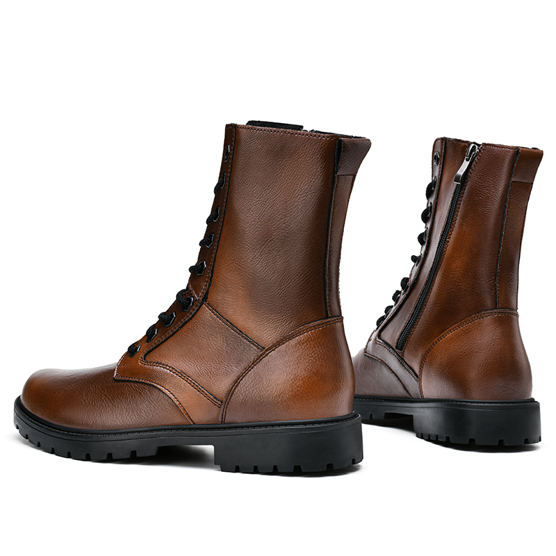 Bull Thunder Высокие ботинки Martin унисекс коричневые утепленные, цвет Brown Insulated Shoes — фото 2