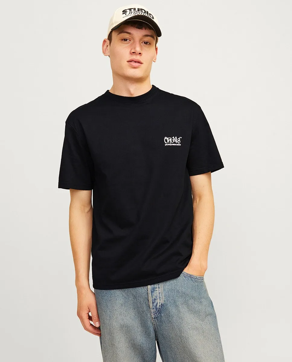 

Мужская футболка без рукавов с принтом сбоку Jack & Jones, черный
