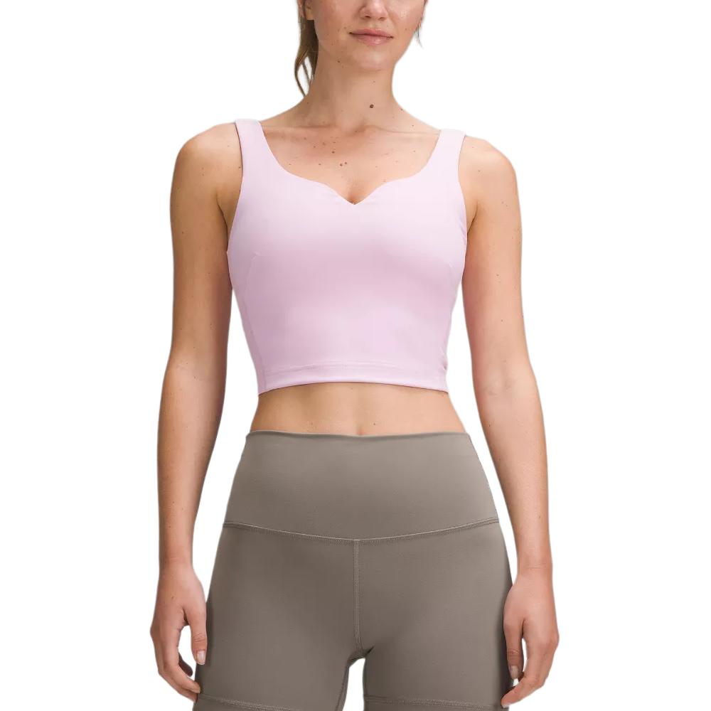 

Lululemon Майка-топ Wunder Train Sweetheart со средней поддержкой, спортивное нижнее белье для женщин, витаминно-розовое