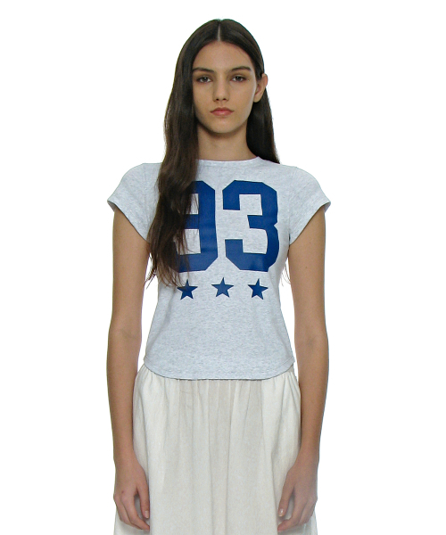 

PARTIMENTO WOMEN Футболка короткий рукав, принт, бренд Partimento, цвет серый меланж