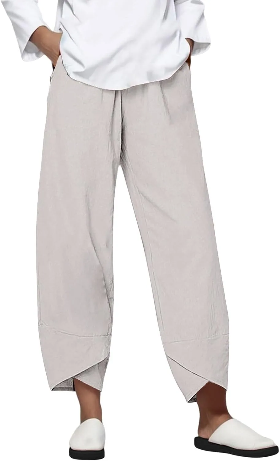 

Женские капри с карманами, Casual Stretch, High Waisted LCMTWX