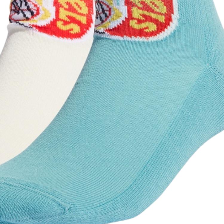 Носки 2 пары Sean Wotherspoon x Hot Wheels Crew Adidas Originals, 2 пары (Светло-голубой/Айвори) — фото 3