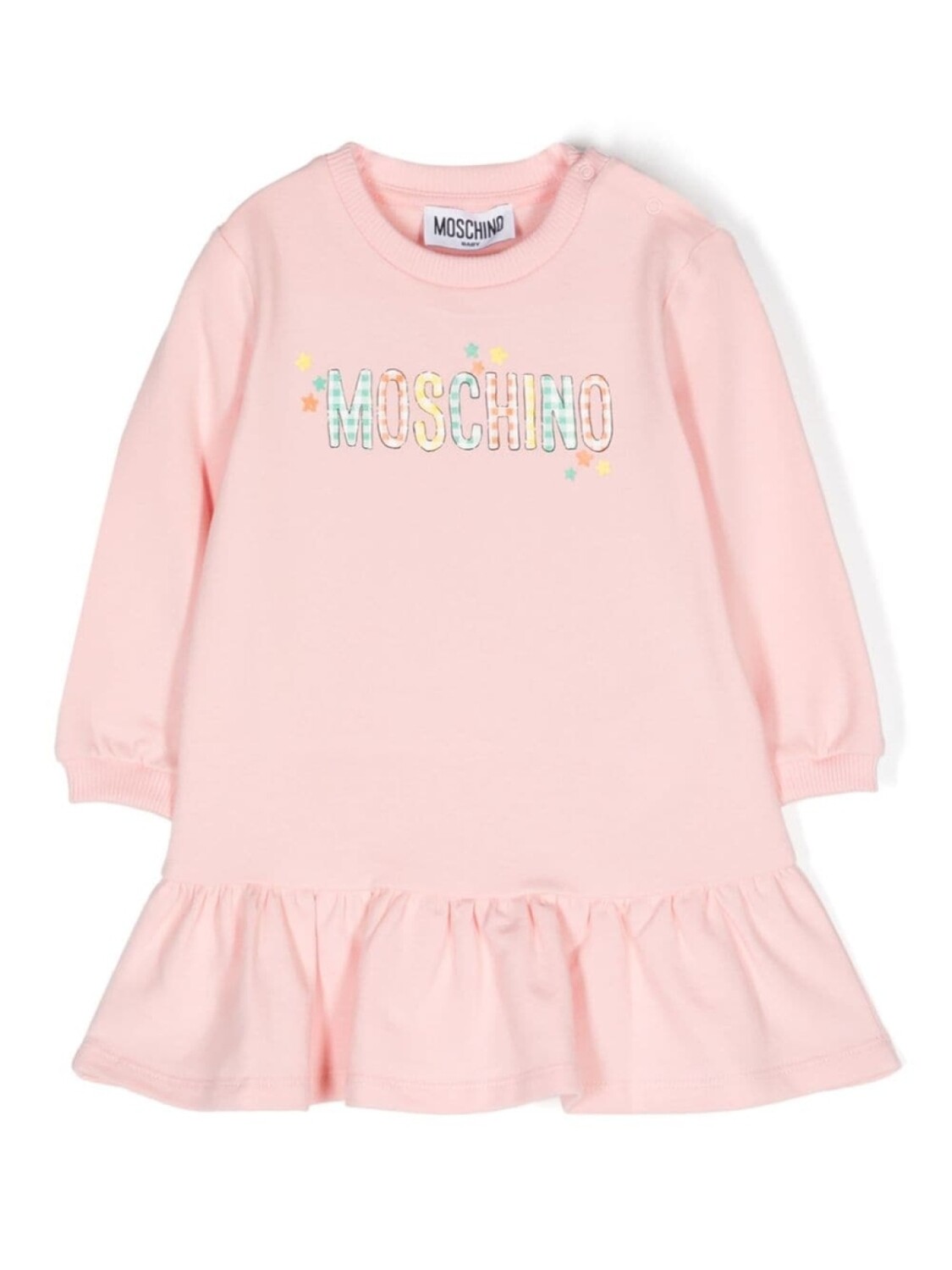 

Moschino Kids платье из джерси с логотипом, розовый