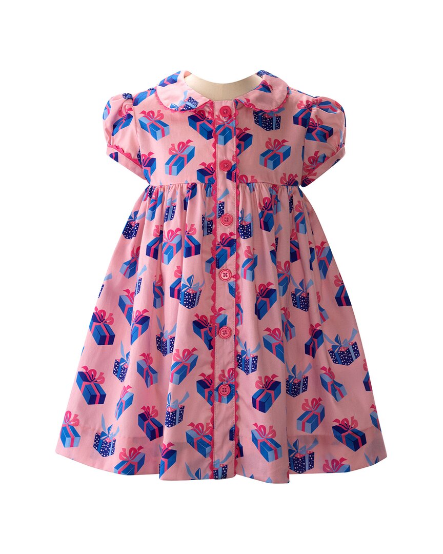 

Рэйчел Райли Подарочный комплект платья с пуговицами и блумеров Rachel Riley, розовый
