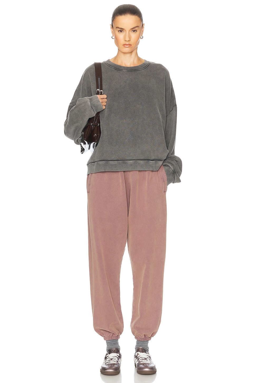 Свитер Fester с круглым вырезом Acne Studios, цвет Faded Black — фото 3