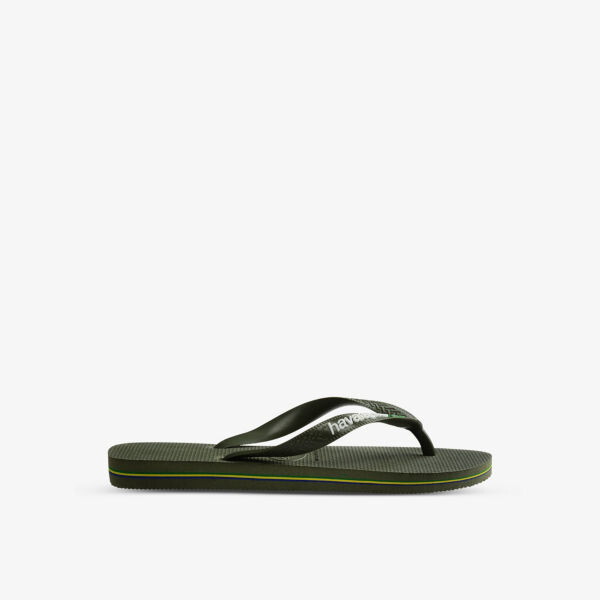 Резиновые шлепанцы с логотипом Brasil Havaianas, зеленый