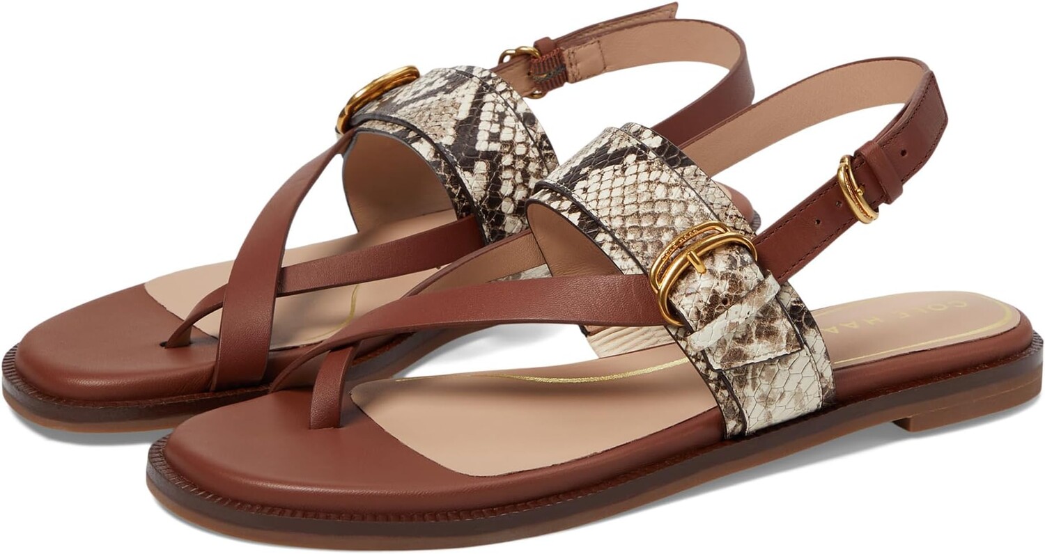 

Сандалии Cole Haan Anica Lux Buckle Sandals, цвет Sandollar Soho Snake Print Leather