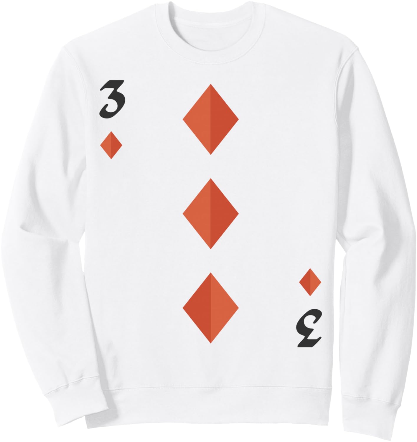 

Толстовка с групповым костюмом на Хэллоуин «Бриллиантовое трио» Diamonds Deck Of Cards Apparel, белый