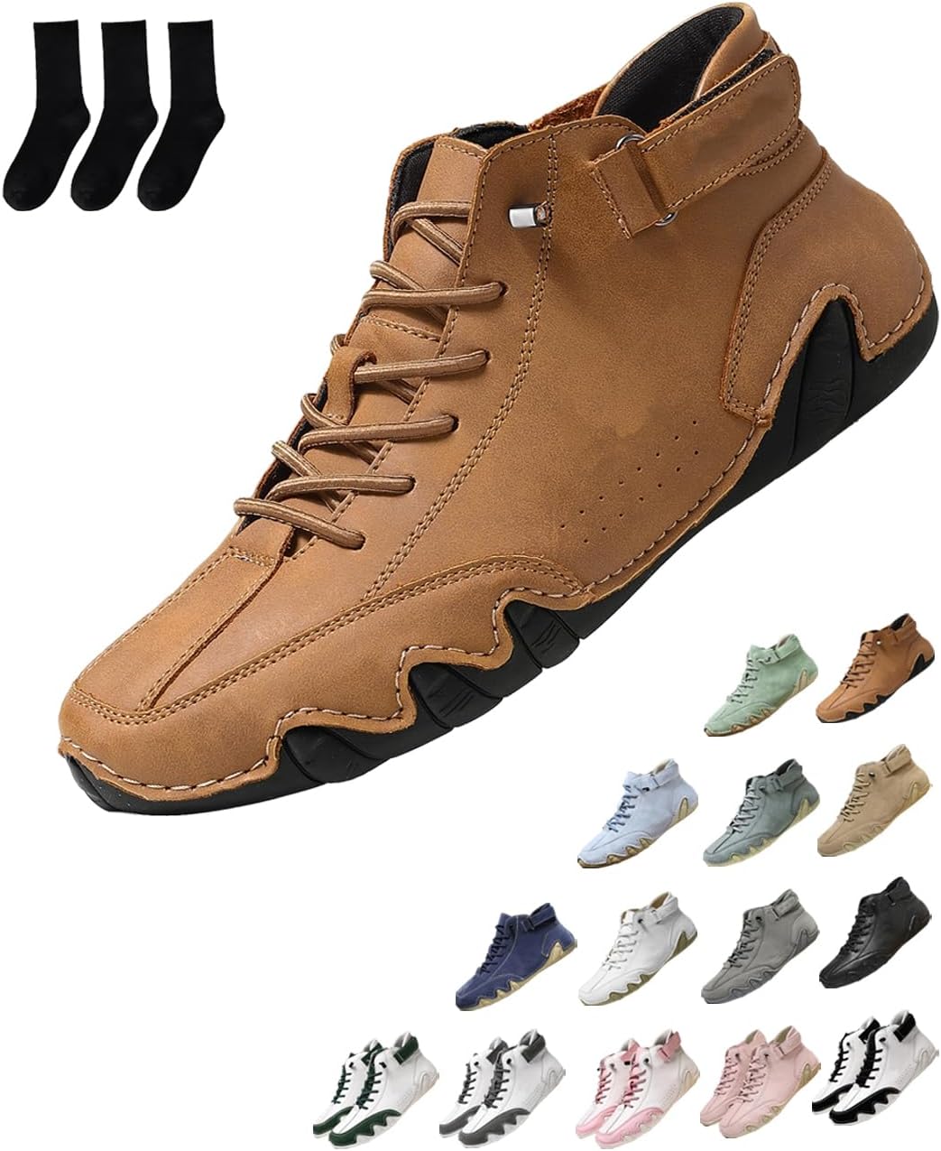 

Удобная обувь для мужчин и женщин для улицы - ортопедические слипоны, модная повседневная обувь - ручная работа, замшевые, дышащие, нескользящие кроссовки для повседневной носки на улице Generic, коричневый