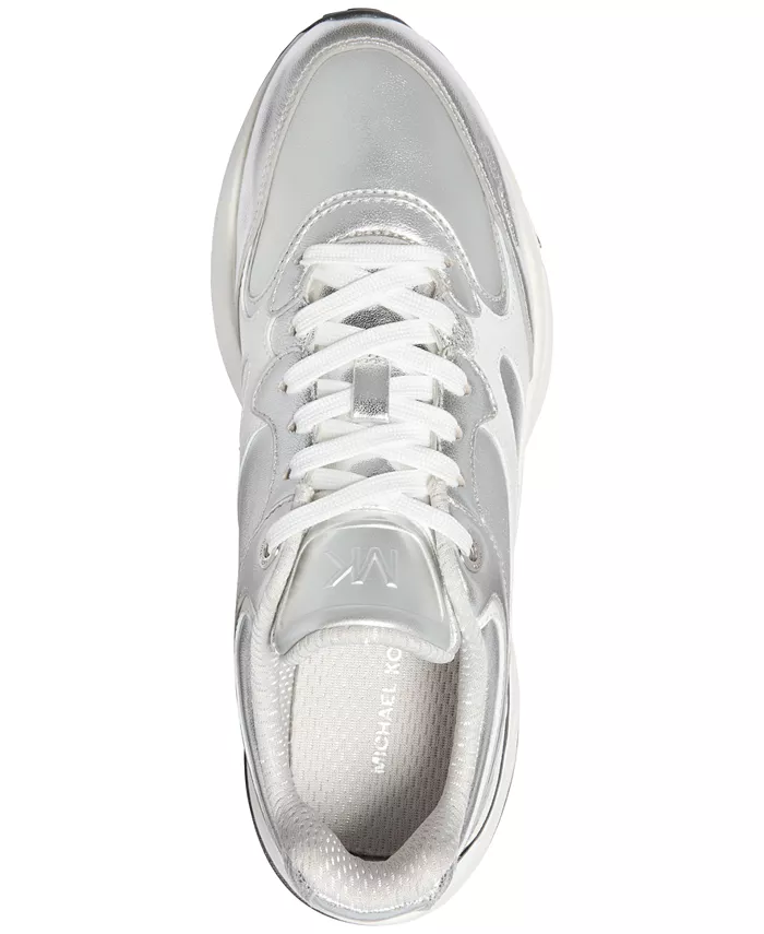 Женские кроссовки Riley Trainer Michael Kors, серебряный — фото 4