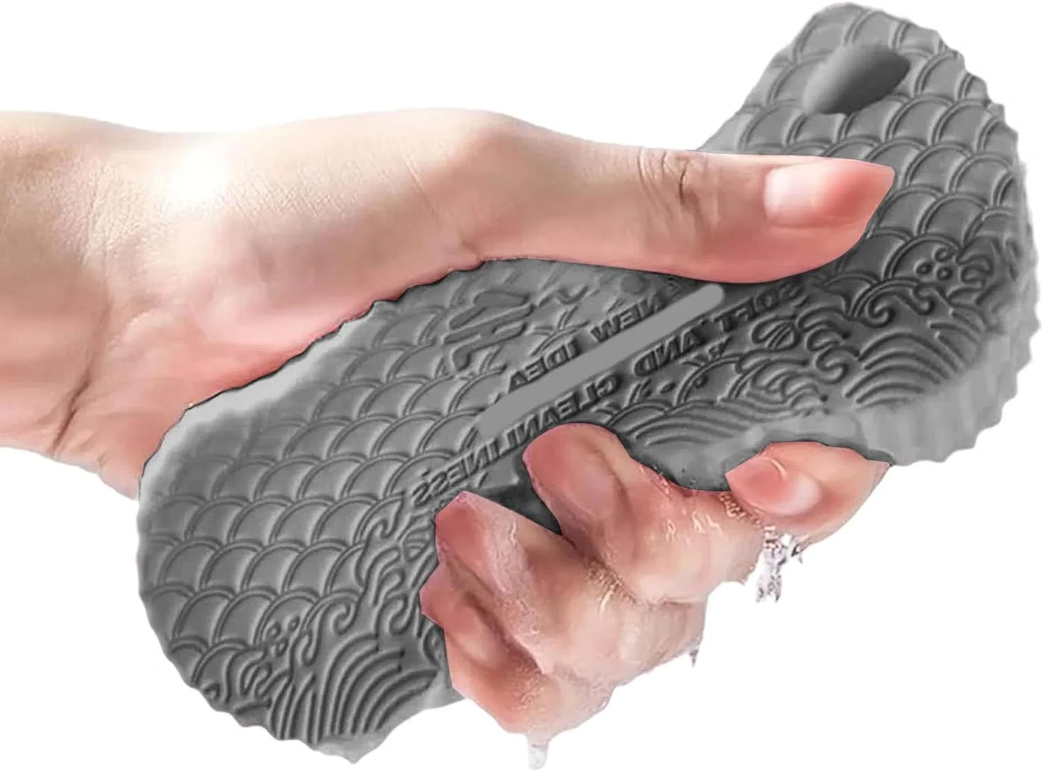Мочалка для тела скраб-губка, 1 шт, универсальный цвет
