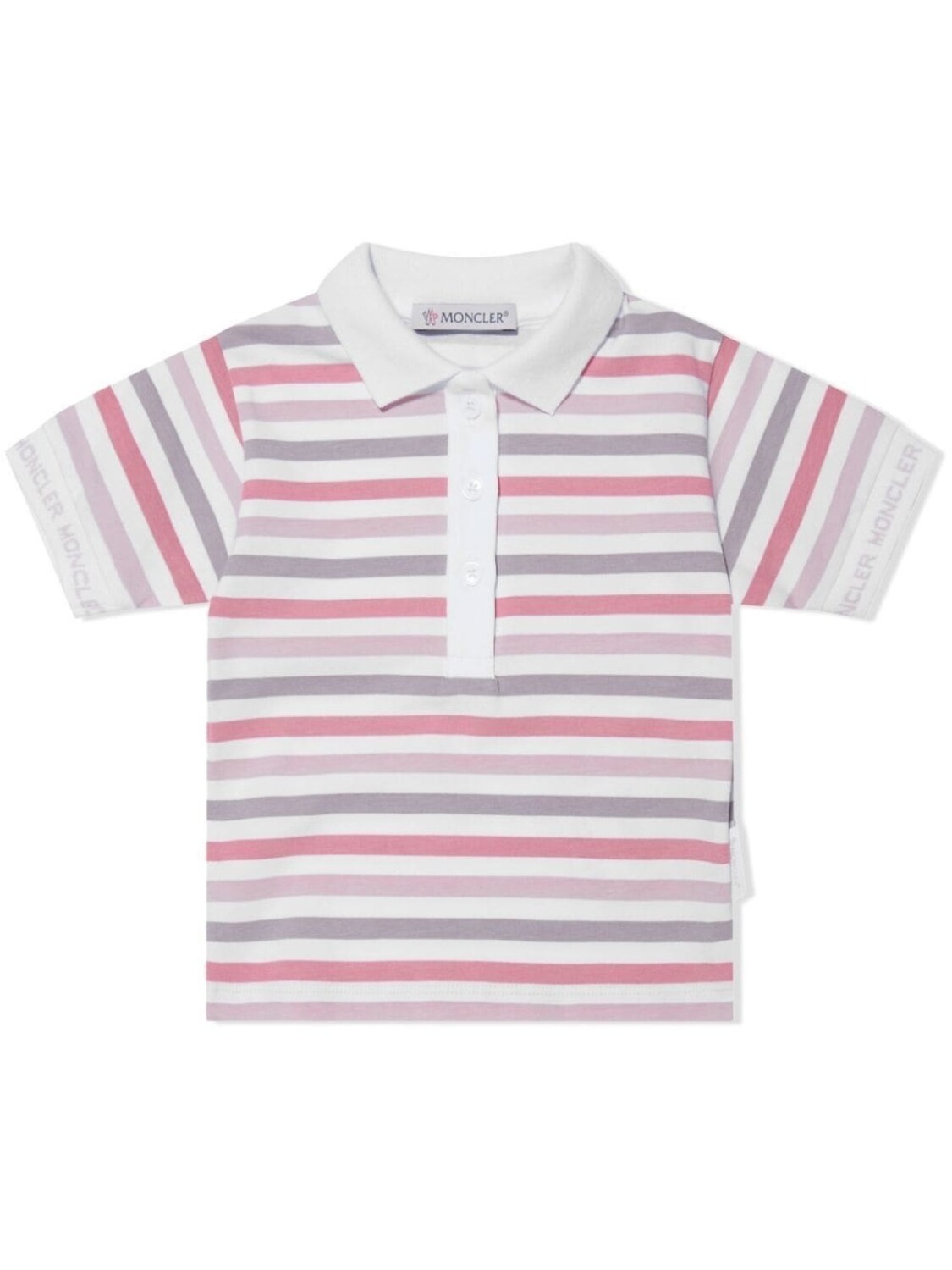 

Moncler Enfant рубашка поло в полоску, белый