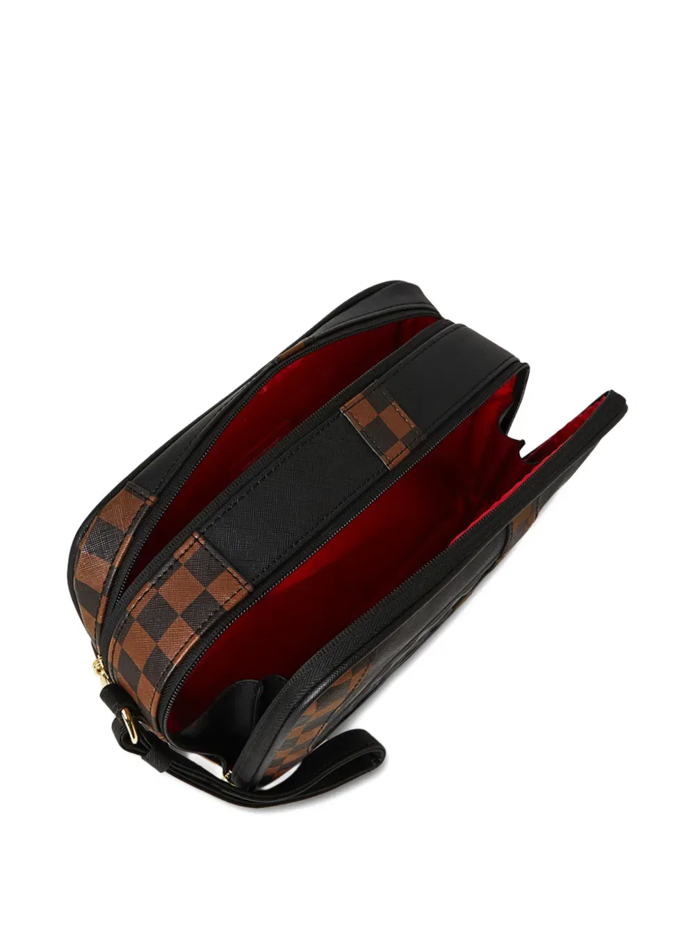 Косметичка Jetstream с тиснением в виде акулы и клетчатым узором Sprayground, черный — фото 4
