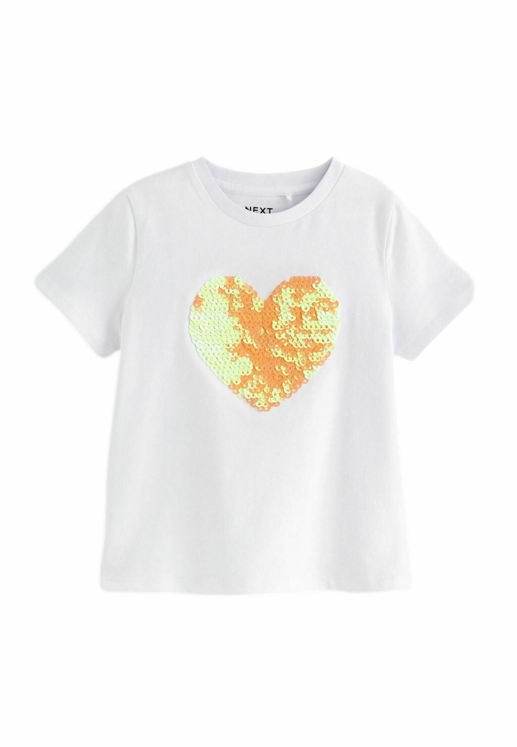 

Футболка с принтом SEQUIN HEART REGULAR FIT Next, цвет yellow