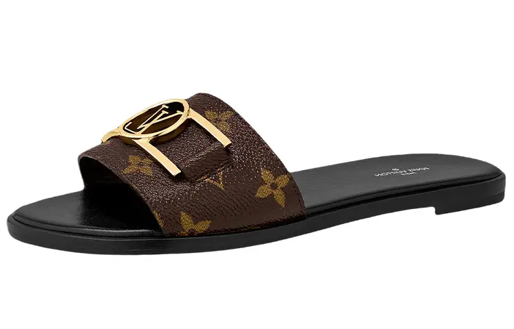 

Шлепанцы Lock It женские черные Louis Vuitton