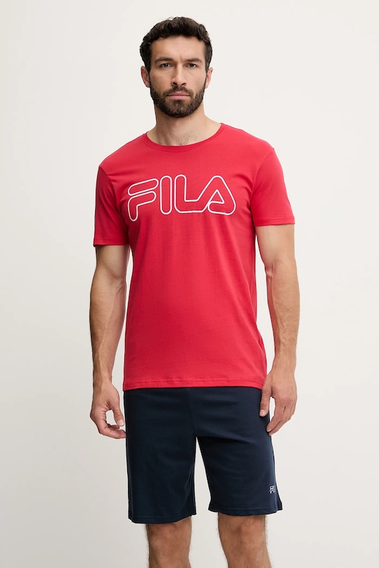 

Хлопковая пижама Fila, красный