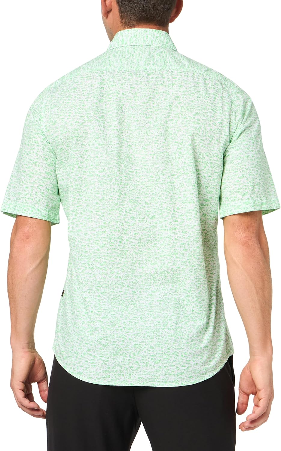 BOSS Мужская рубашка из хлопкового оксфорда с коротким рукавом, Regular Fit, White Cream — фото 2