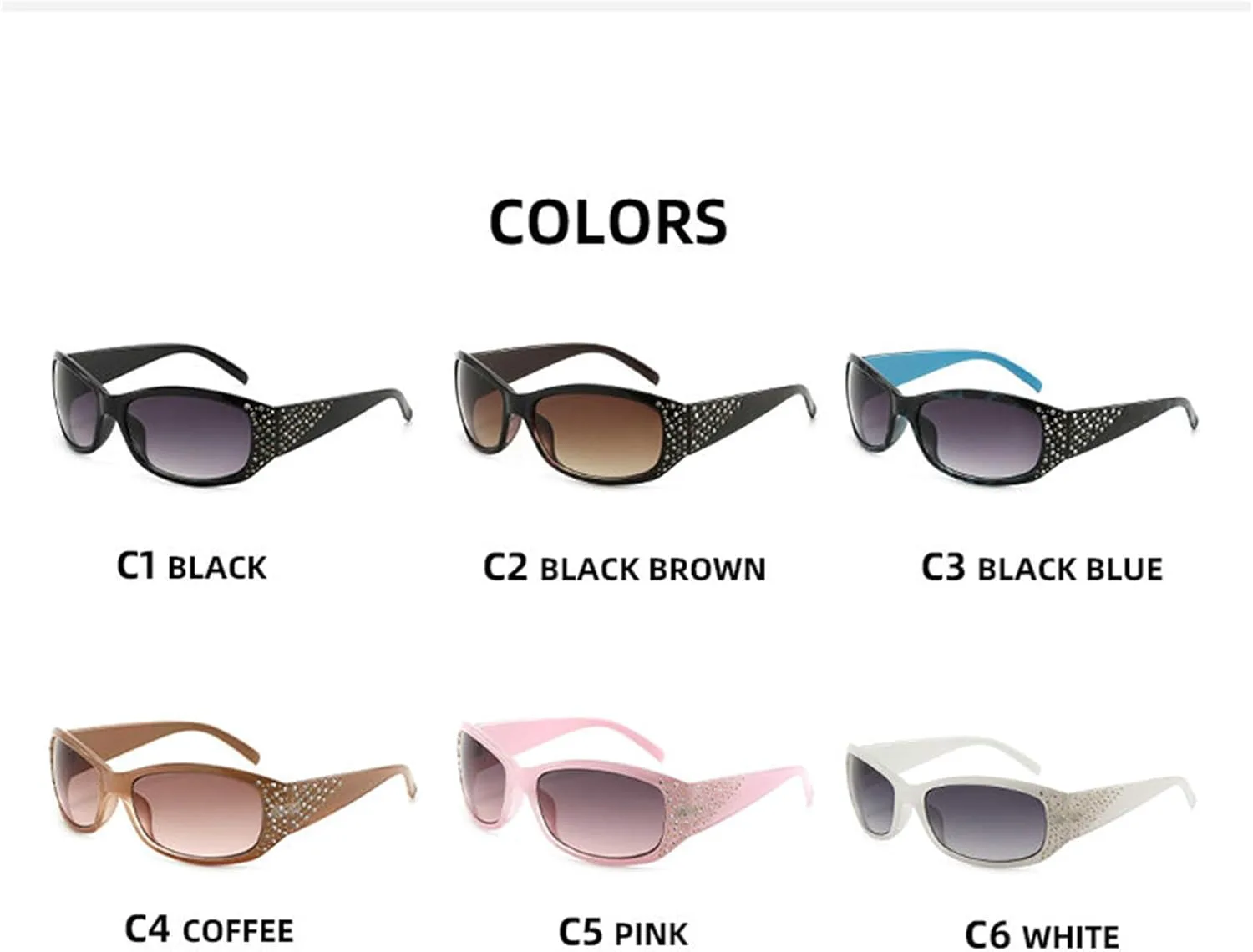 

Женские солнцезащитные очки большого размера с облегающим ремешком и стразами, роскошные солнцезащитные очки в стиле Y2K для женщин, ретро-очки 2000-х helena, C4