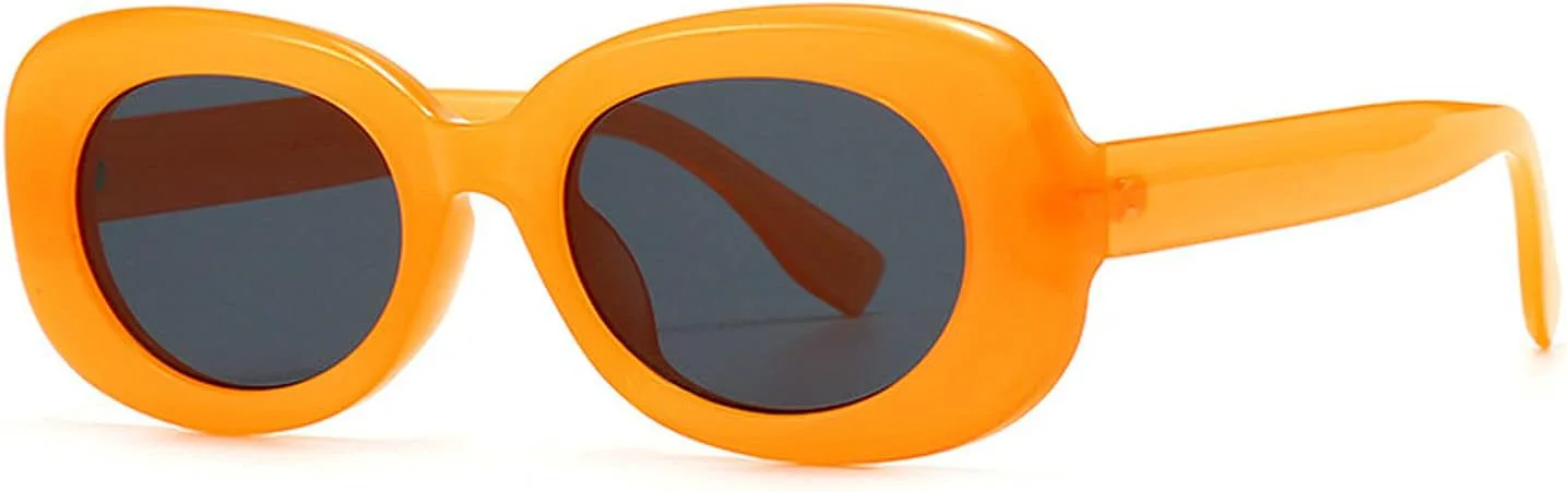 

COTIA Модные ретро-солнцезащитные очки в квадратной оправе, узкой овальной формы, для женщин, классический винтаж, панк, для мужчин, солнцезащитные очки UV400, Orange