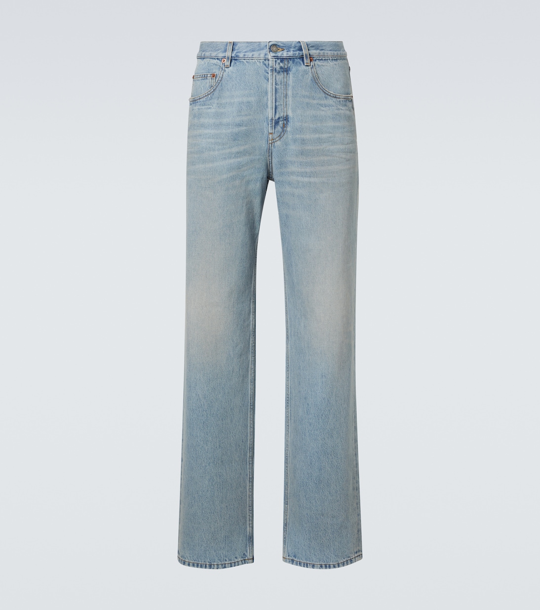

Прямые джинсы средней посадки Saint Laurent, Michigan Blue