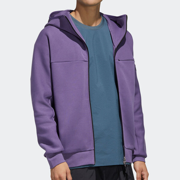 Куртка adidas O1 Htt Music Casual Sports Hooded Jacket Purple, фиолетовый — фото 4