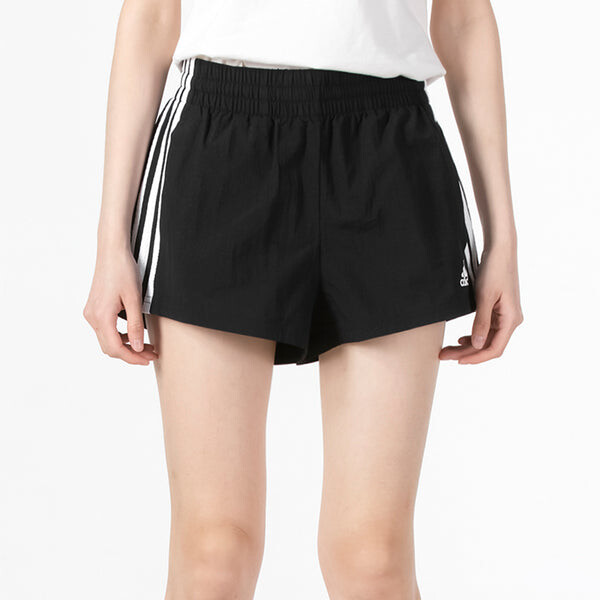 Шорты Essentials 3 полоски тканые шорты свободного кроя Adidas, черный — фото 3
