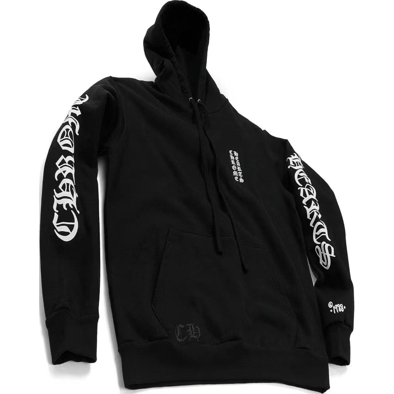 

Толстовка унисекс черная Chrome Hearts, черный